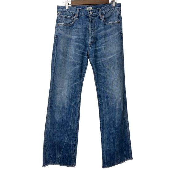 Citizens Of Humanity Parker Relaxed Cuff Cropped Jeans Button Fly - Picture 4 of 16
